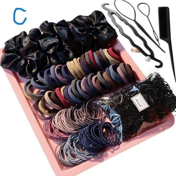 New 755PCS Hair Accessories for Woman Set Seamless Ponytail Holders Vari… - Picture 1 of 8